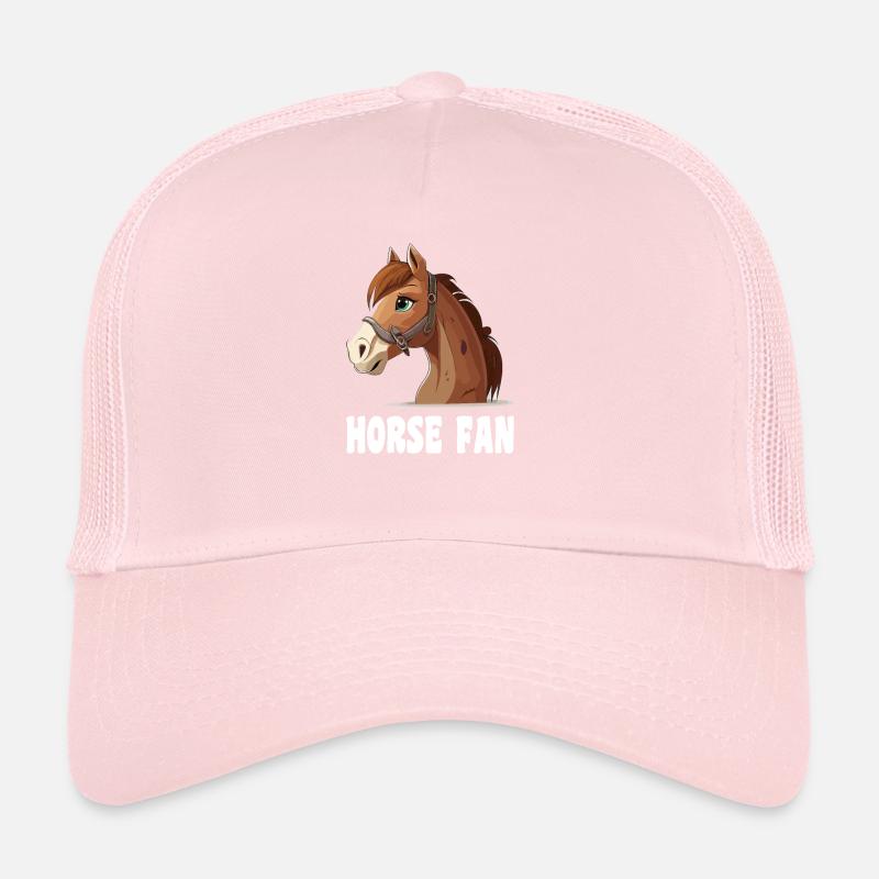 Style de bande dessinée de cheval Casquette trucker 