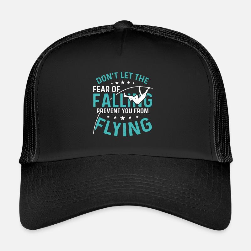 Le saut à la perche ne laisse pas la peur de tomber l’athlétisme - Casquette trucker  - noir/noir