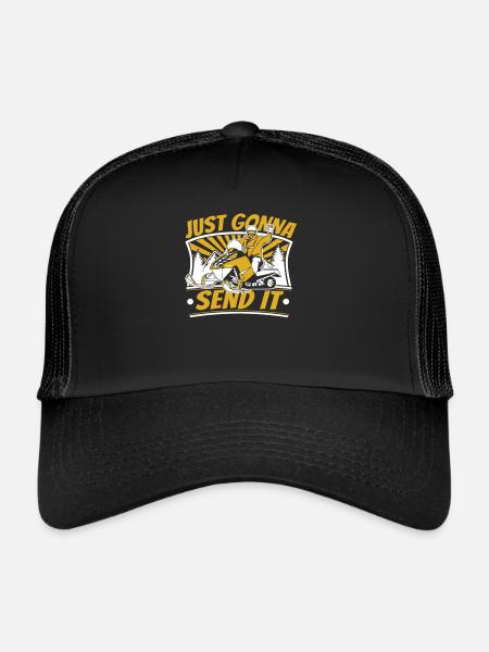 Just going to Send It Snow Motorcycle Snowmobile - Trucker Cap - black/black - Front