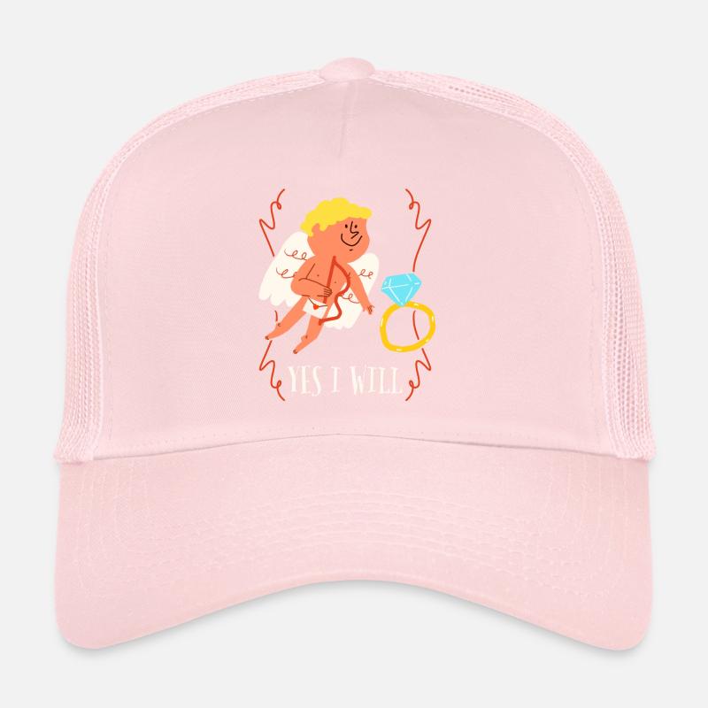 Marriage proposal Wedding Proposal Wedding Angel Saying Trucker Cap