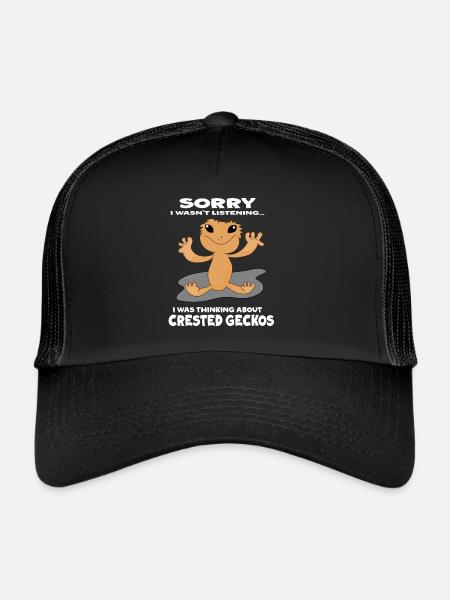 Penser à Gecko Ironic Citation Crested Gecko - Casquette trucker  - noir/noir - Devant