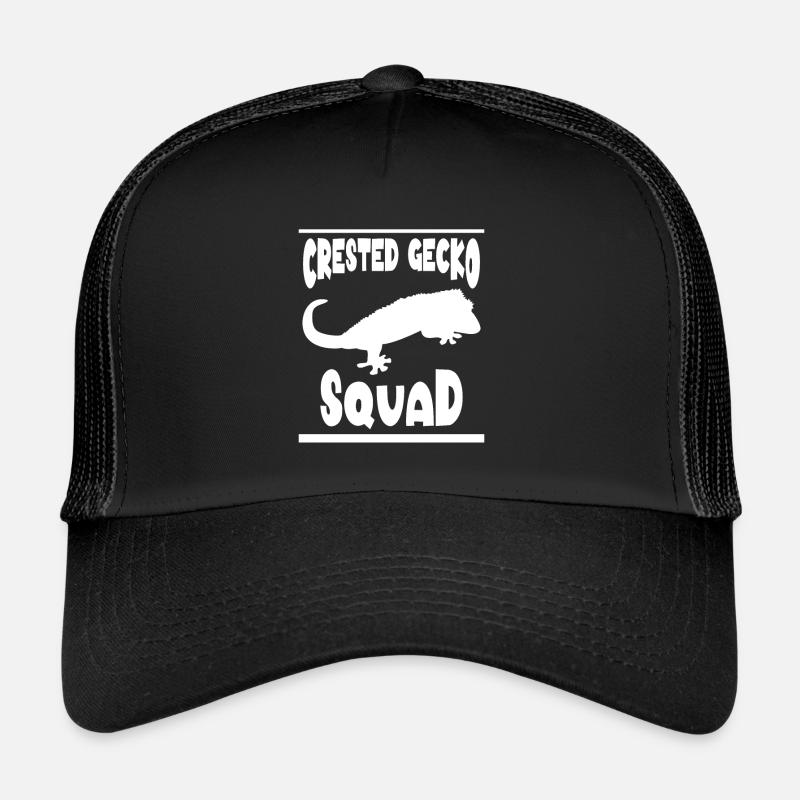 Crested Gecko Squad Funny Saying Reptiles Lézard Casquette trucker 