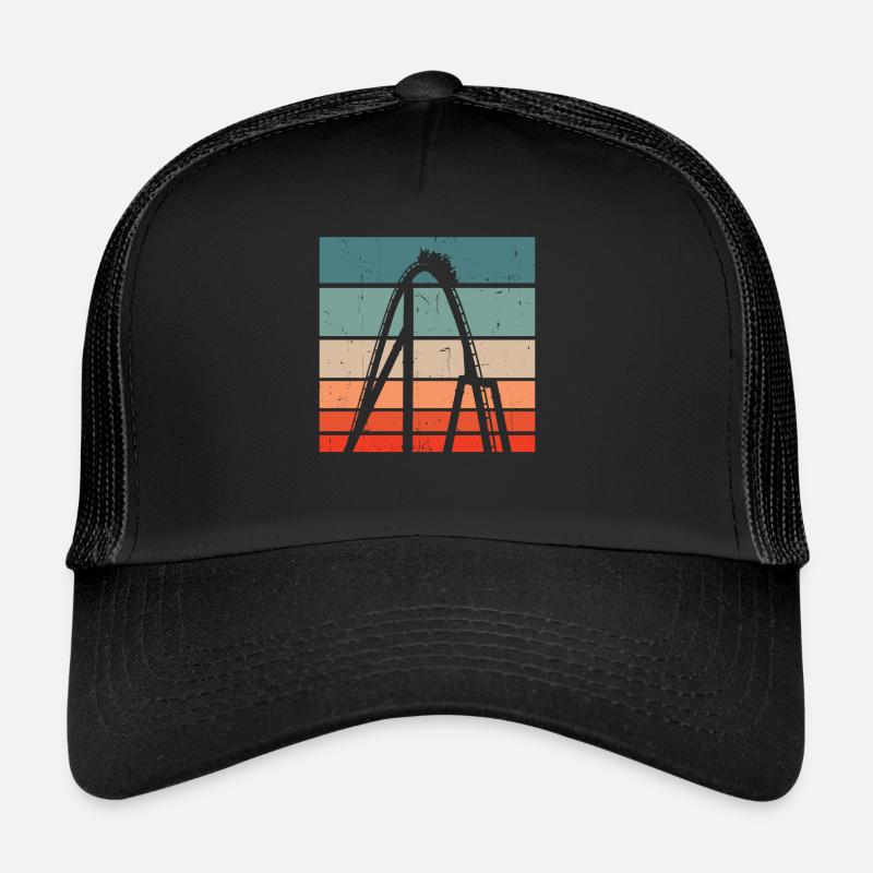 Parc à thème Vintage Amusement Park Retro Roller Coa Casquette trucker 