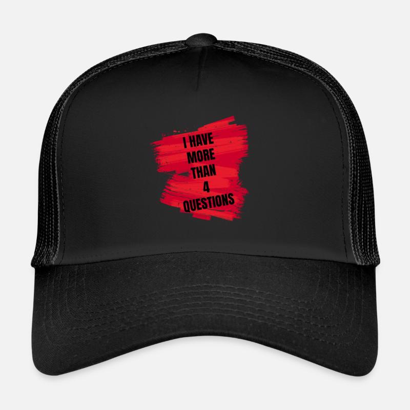 J’ai plus de 4 questions vintage texte simple Casquette trucker 