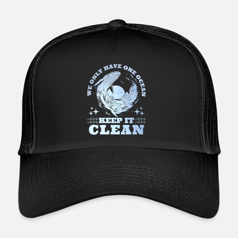 Keep it Clean Save the Ocean Environmental Protection Trucker Cap