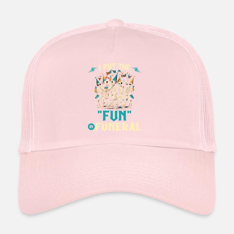 I Put The Fun In Funeral Gothic Skeletons Emo Goth Trucker Cap