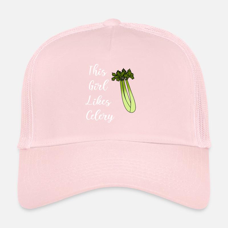 Gesundes Essen Ironisches Sprichwort Mädchen mag Trucker Cap