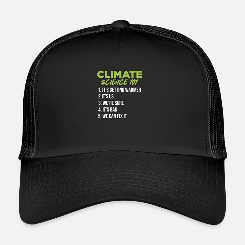 Klimawandel - Trucker Cap - Schwarz/Schwarz