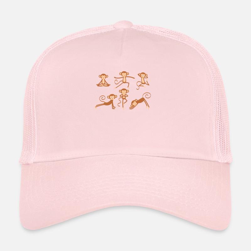 Yoga Monkey Meditation Monkey Doing Yoga Exercises Trucker Cap
