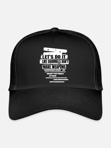 Idée cadeau fierté dictons verts amour désarmement - Casquette trucker  - noir/noir - Devant