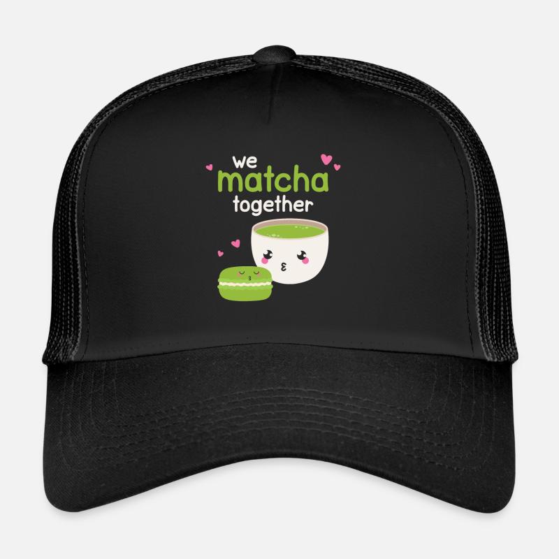 We Matcha Together Liebe Japan - Trucker Cap - Schwarz/Schwarz