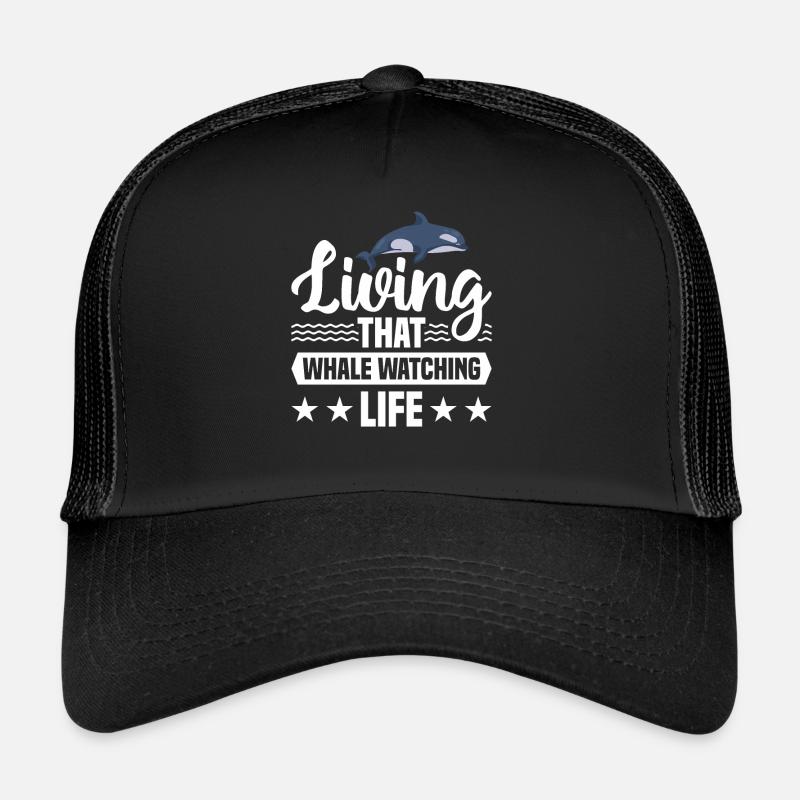 Observation des baleines Observation des baleines Orques Bleu Baleine Casquette trucker 