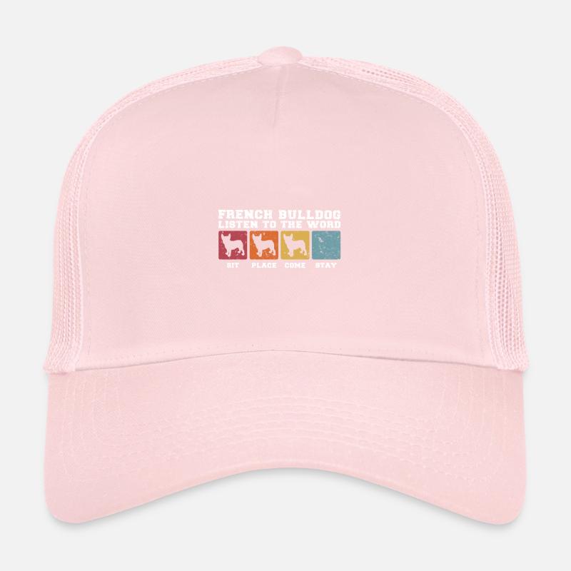 Les bouledogues français écoutent sur parole Casquette trucker 