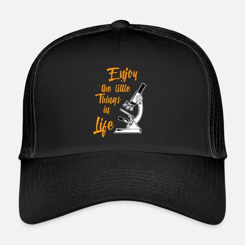 Laboratoire de microscope biologiste - jeu de mots de biologie Casquette trucker 