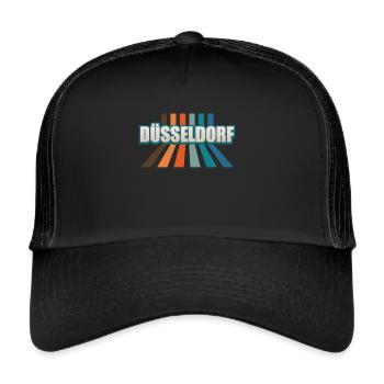 Düsseldorferin Düsseldorfer Düsseldorf - Trucker Cap - Schwarz/Schwarz - Vorne