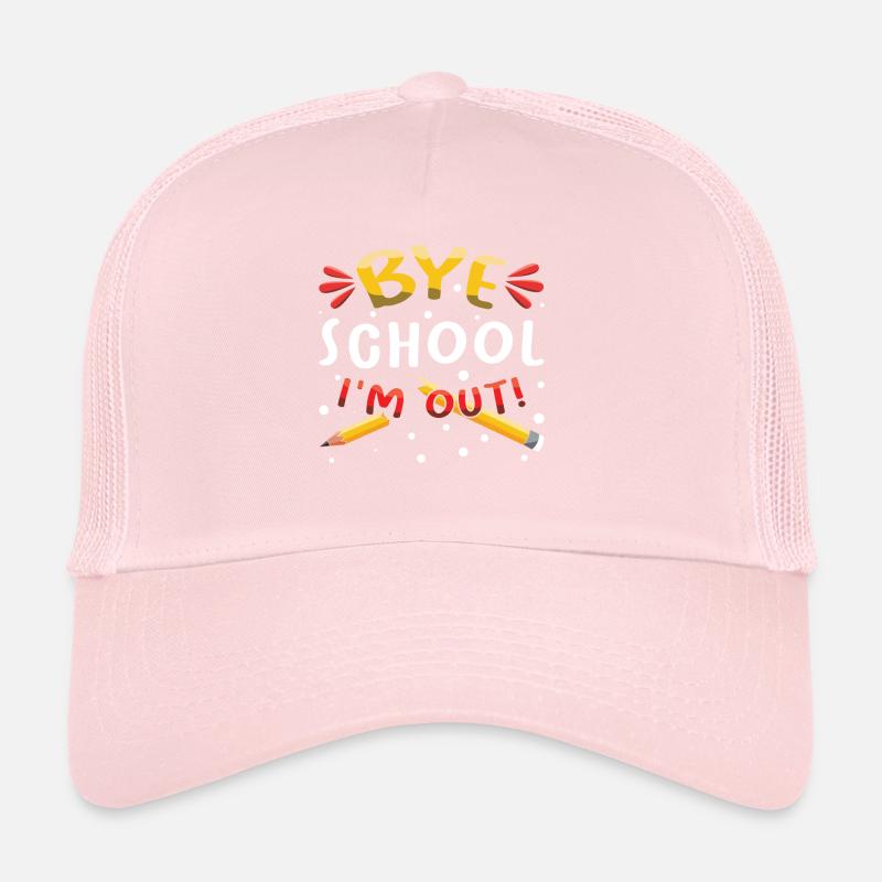 Tschüss Schule Glückliche letzte Klasse Lehrer Schüler Trucker Cap