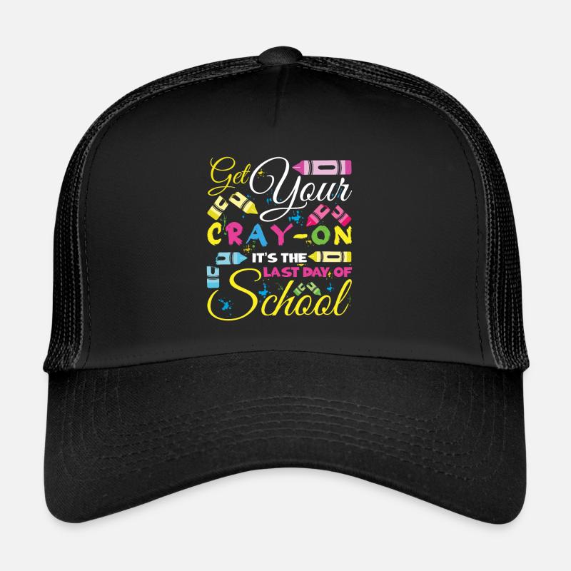 Color Bye School Out Last Class Student Teacher Casquette trucker 