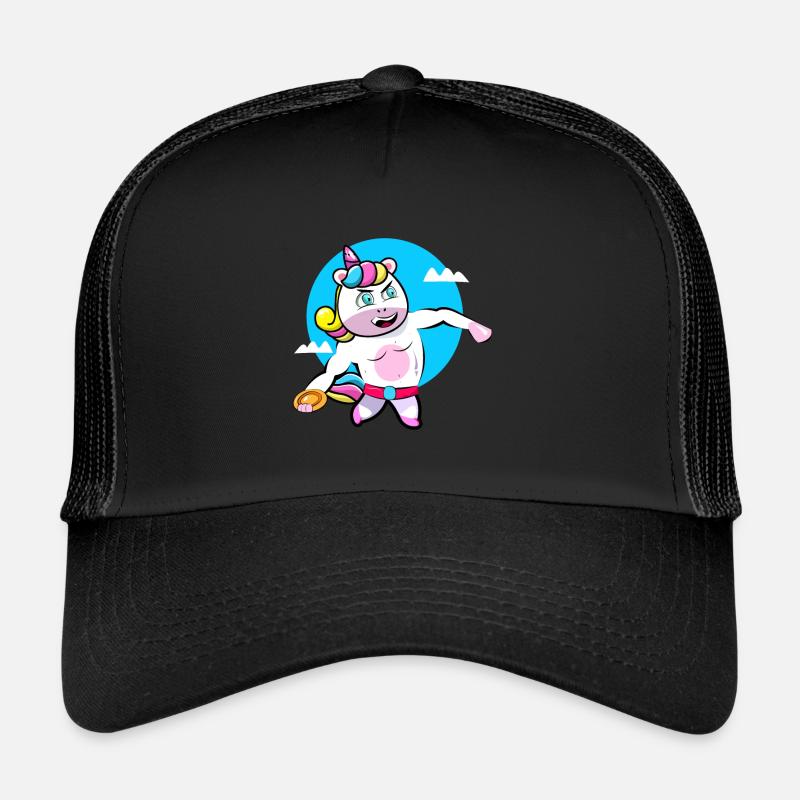 Discus Thrower Unicorn BG Trucker Cap