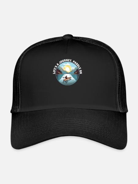KAYAKS CANOË RAFTING BATEAU Kayak paddle-on kayak - Casquette trucker  - noir/noir - Devant