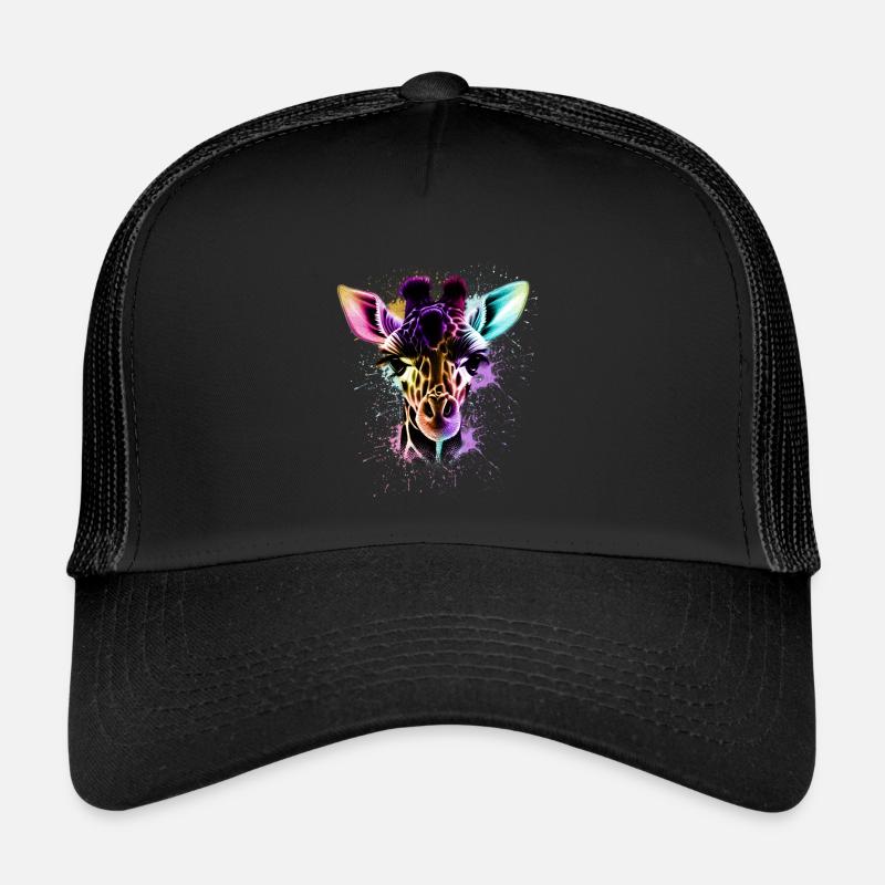 Giraffe - Trucker Cap - Schwarz/Schwarz