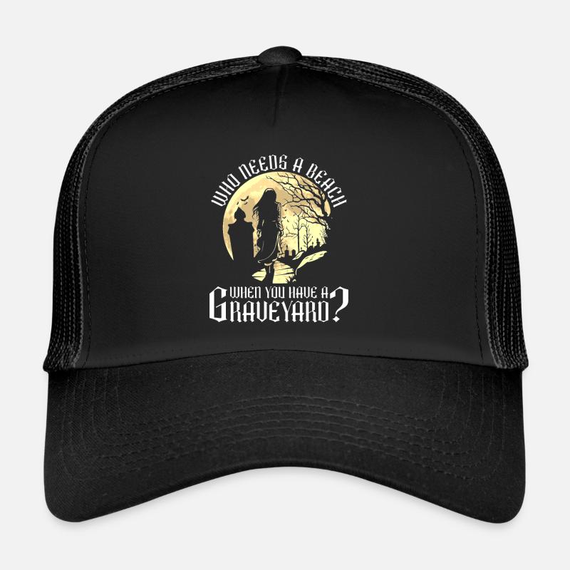 Friedhof Moontan-Gotik Goth Girl Spruch Trucker Cap
