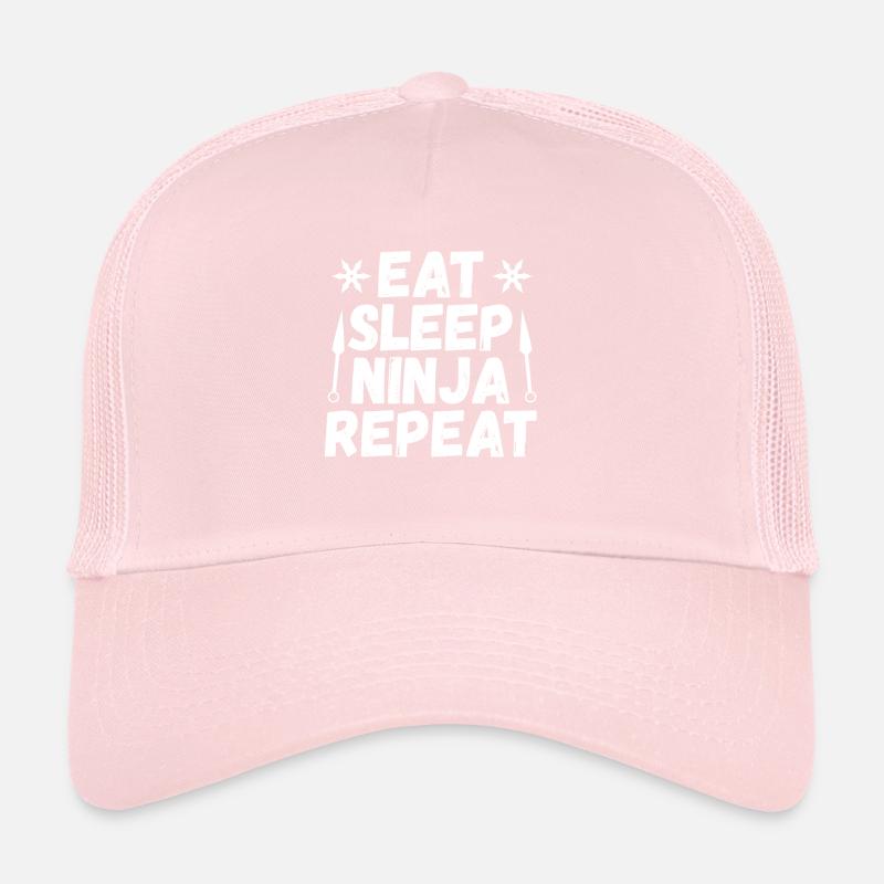 Essen Sie Schlafen ninja Wiederholung Trucker Cap