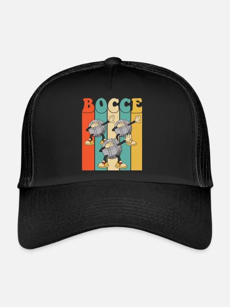 Bocce Player Dabbing Bacce Ball with Jack Bocci - Trucker Cap - black/black - Front