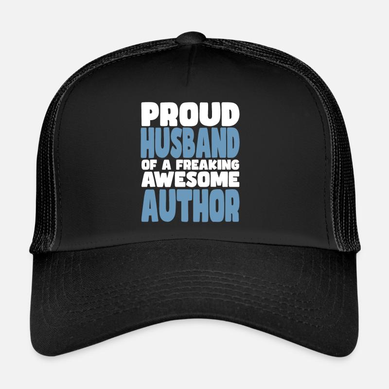 Fière épouse d’un sacré bon auteur - Casquette trucker  - noir/noir