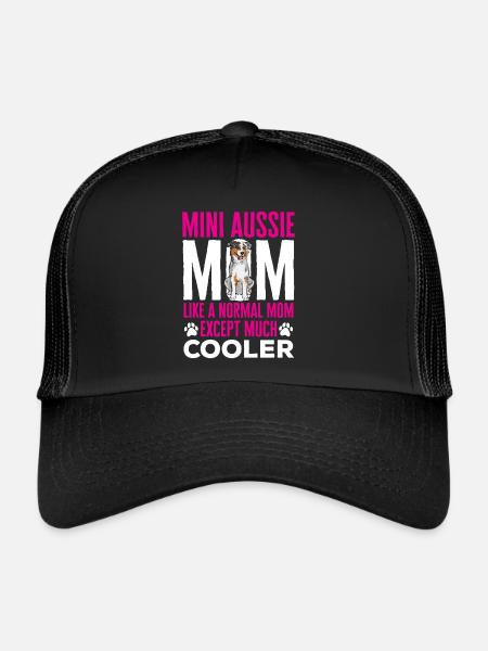 Miniature Australian Shepherd - Trucker Cap - Schwarz/Schwarz - Vorne