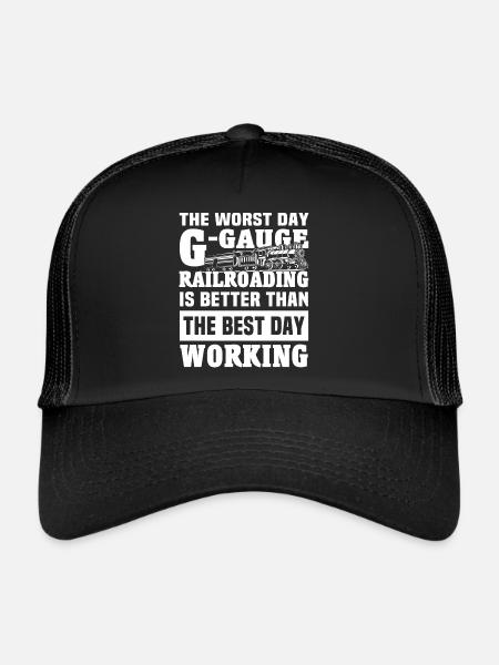 Chemin de fer de jardin Voie G Modèle de chemin de fer - Casquette trucker  - noir/noir - Devant