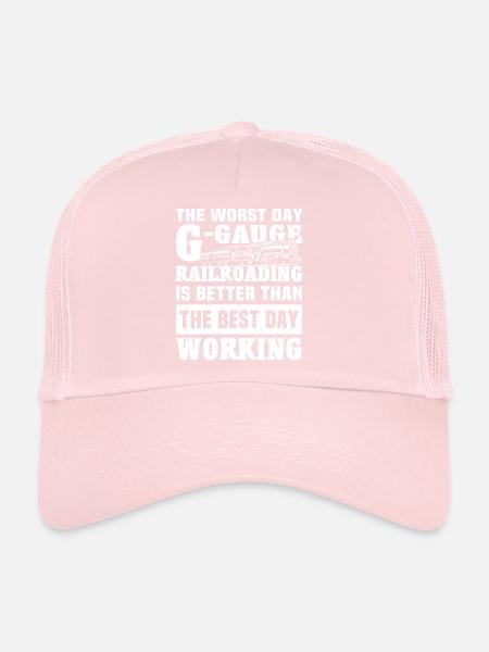 Garden Railway Gauge G Model Railway - Trucker Cap - pale pink - Front