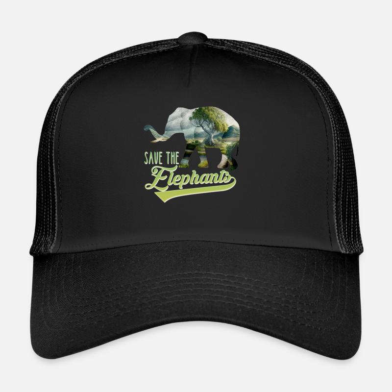 Save the Elephants Species Conservation Endangered Species Trucker Cap