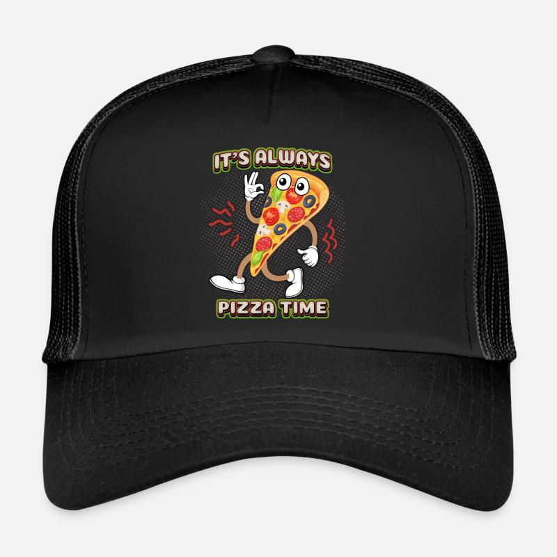 Pizza comic, funny pizza saying, cartoon pizza Trucker Cap