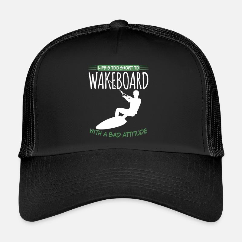 Wakeboarder Wakeboarding Wakeboard - Trucker Cap - black/black