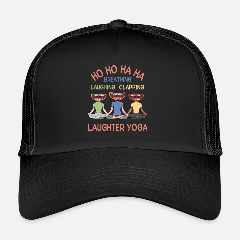 Atmen Lachen Klatschen Lachyoga - Trucker Cap - Schwarz/Schwarz