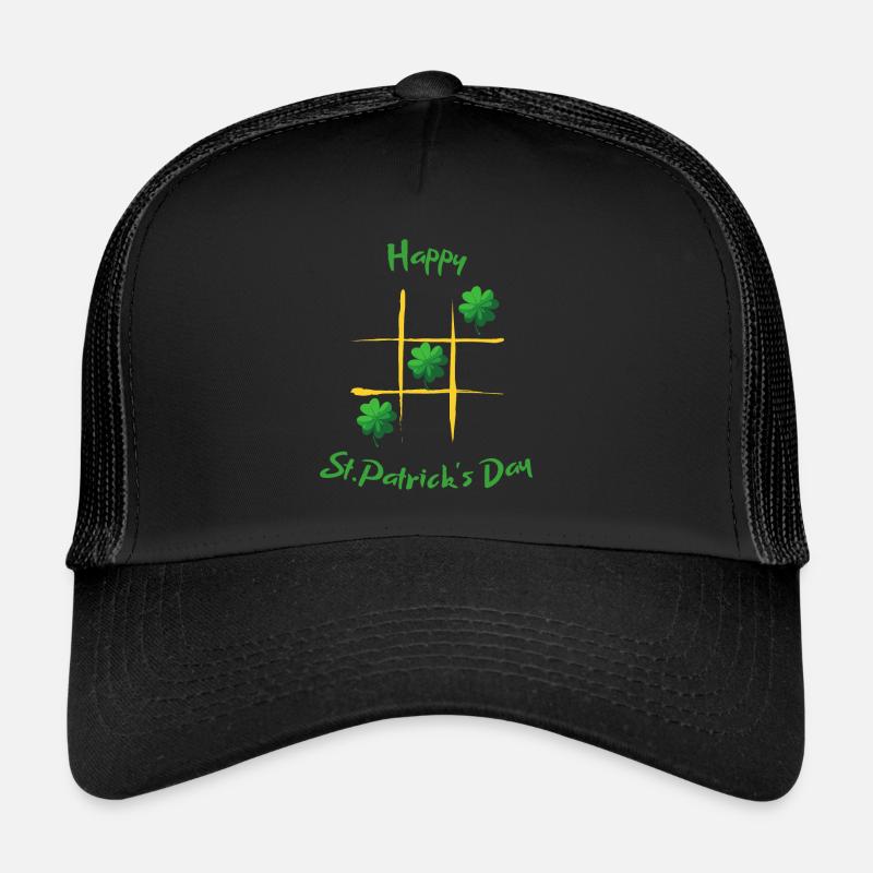 St. Patrick's Day glückliches Glied - Trucker Cap - Schwarz/Schwarz