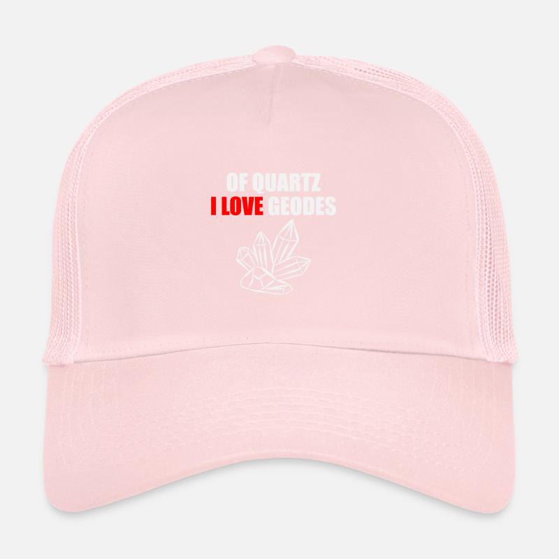 De quartz j’aime les géodes, les minerais, la collecte de Casquette trucker 