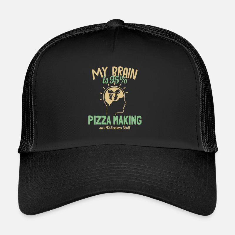 My Brain is 95% Pizza Making Pizza Pizzablech Trucker Cap