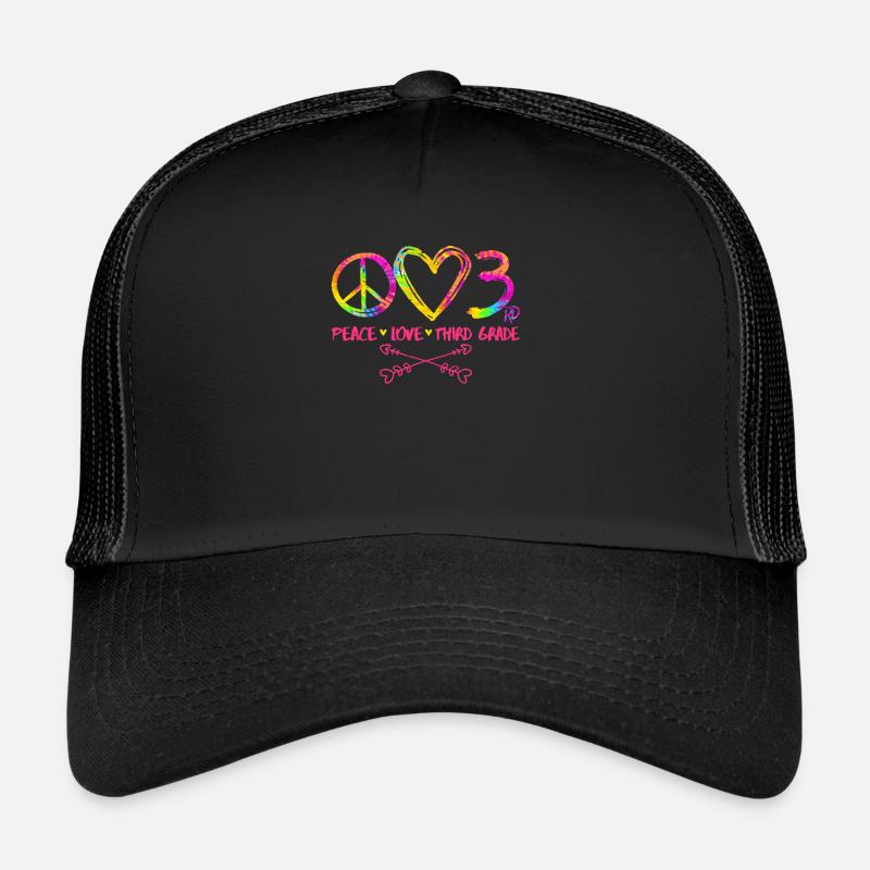 Peace Love Third 3rd Class Squad Back To School Trucker Cap