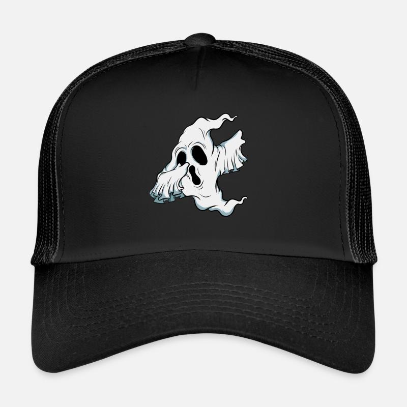 Dabbing Ghost Pumpkin Glowing Skeleton Halloween Trucker Cap