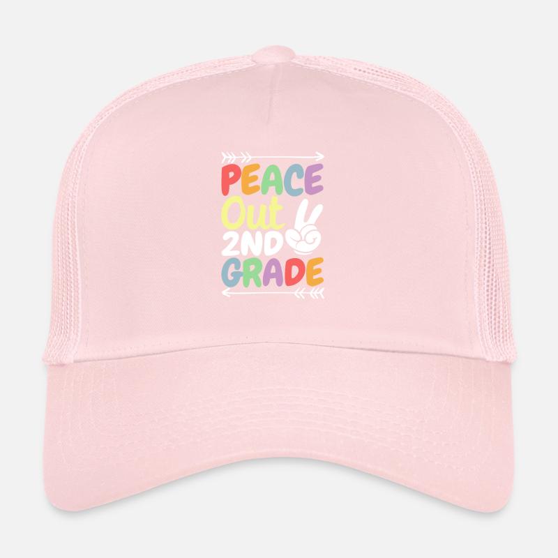 Peace Out 2nd Grade Second Graduation Last Day Trucker Cap
