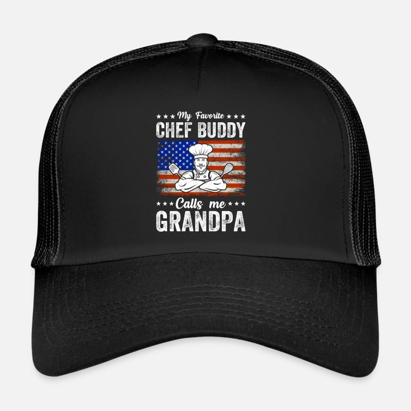 Mon copain chef préféré m’appelle grand-père nourriture cooki Casquette trucker 