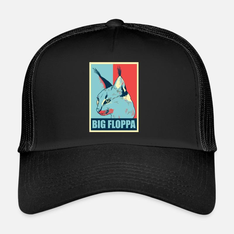 Big Floppa Karakal Katze Meme Retro Trucker Cap