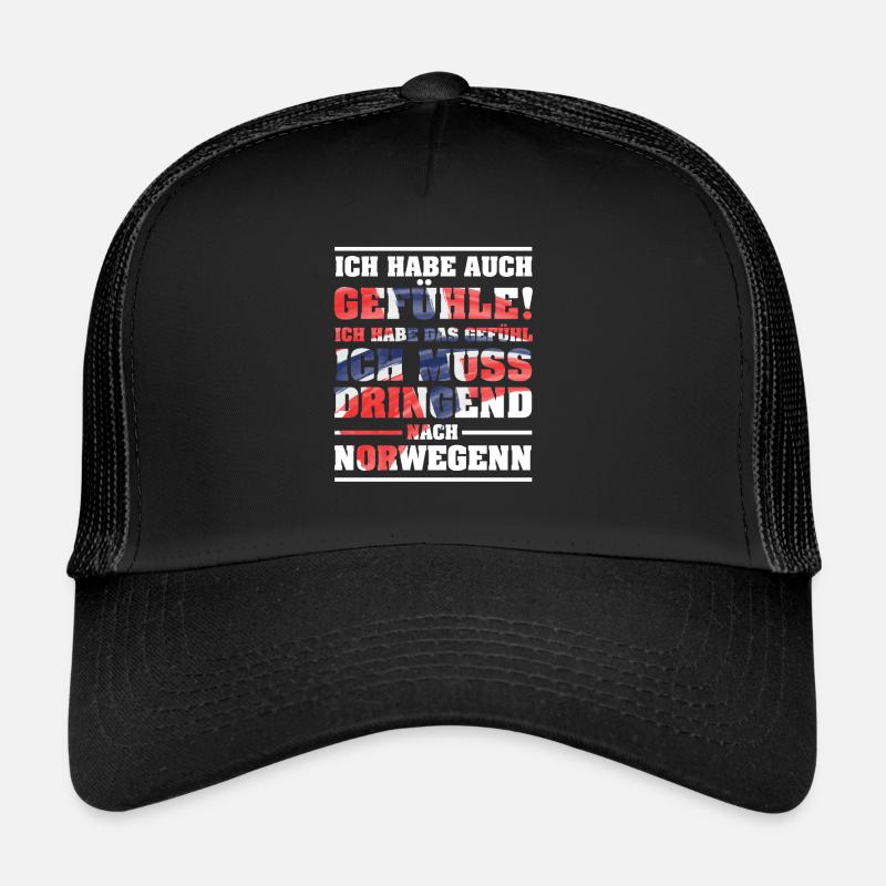 Ich muss dringend nach Norwegen Urlaub Geschenk Trucker Cap