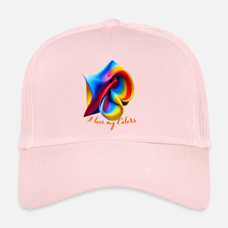 tie dye design J’aime mes couleurs Casquette trucker 