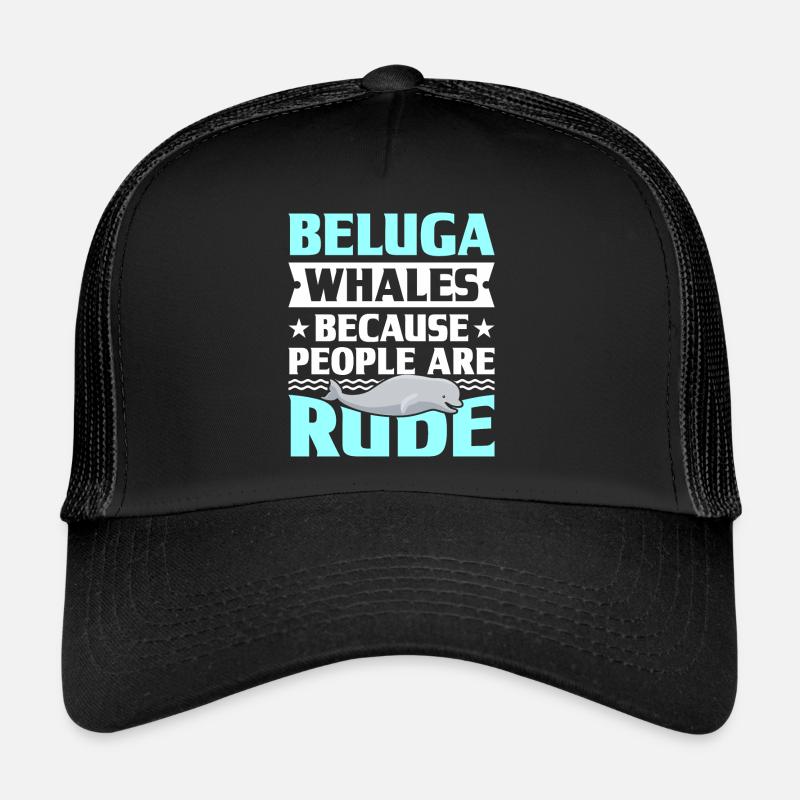 Béluga Béluga Baleine Observation des baleines Dauphin Dauphin Casquette trucker 