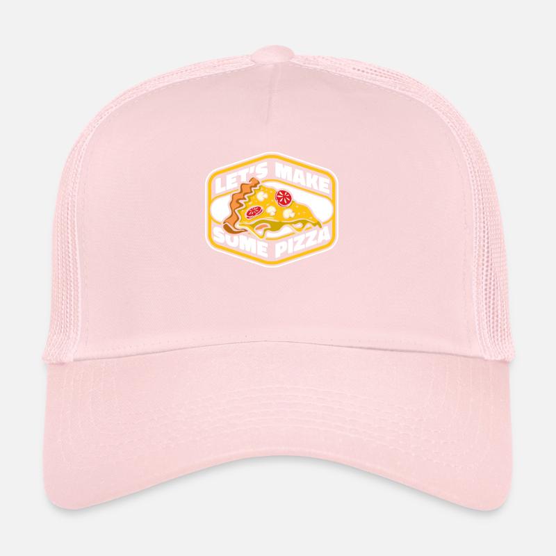Let's Make Some Pizza Pizzablech Pizzaofen Pizza Trucker Cap