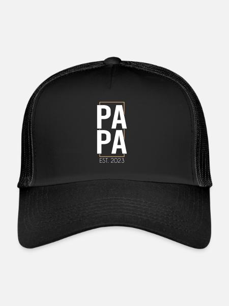 Papa 2023 - Casquette trucker  - noir/noir - Devant