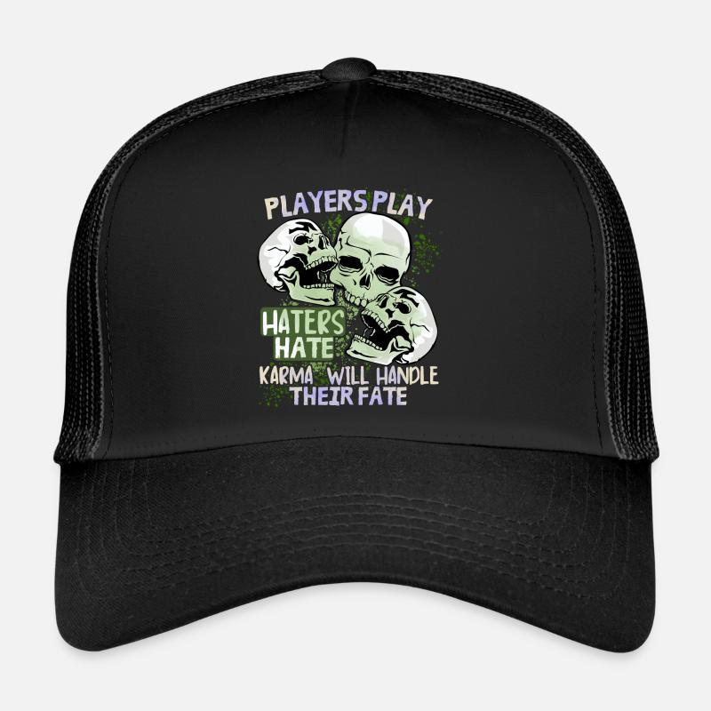 Comic Skull Skull drôle de destin disant Casquette trucker 
