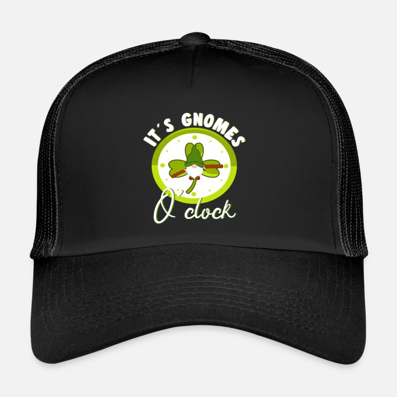 Ses Gnomes OClock Loverleaf Yard Garden Gnome Casquette trucker 